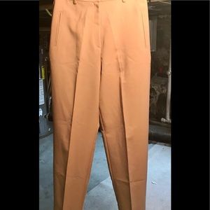 Sag Harbor Sand pleated work pants w/tapered leg.Fold ankles for an edgy look.
